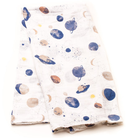 Little Unicorn Cotton Muslin Swaddle - Planetary