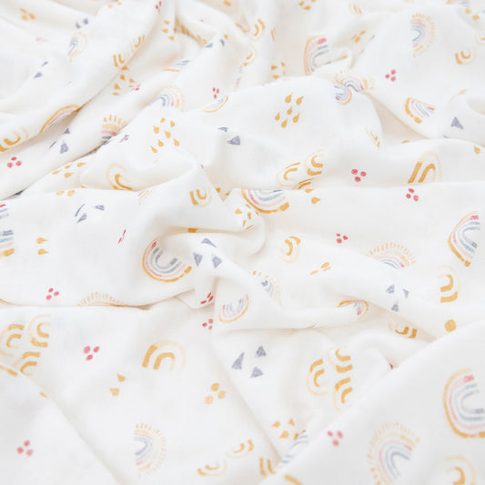 Little Unicorn Stretch Knit Swaddle Blanket - Rainbows