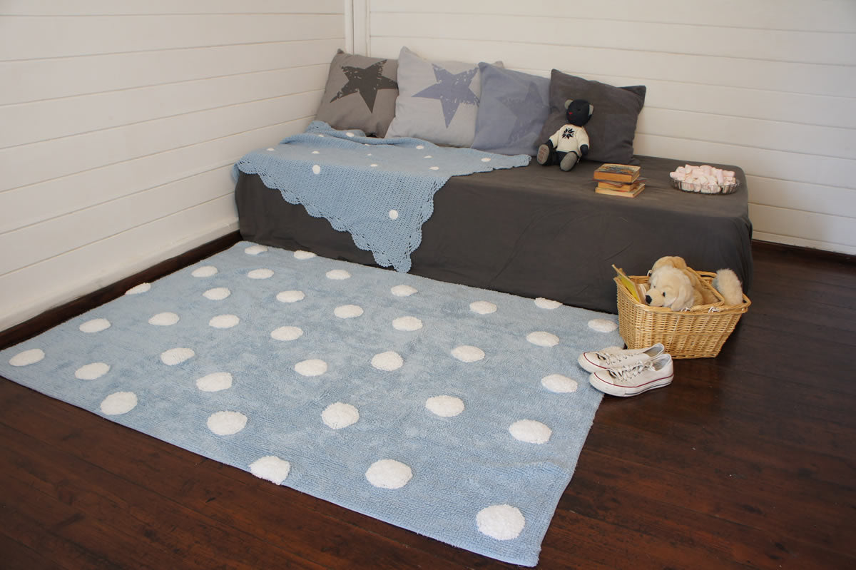 Lorena Canals Polka Dots Rug - Blue (4' x 5' 3")