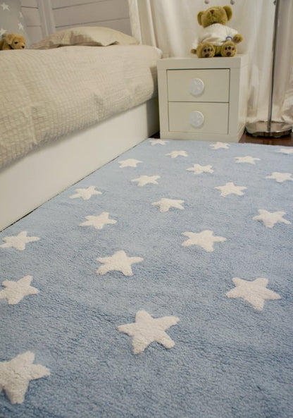 Lorena Canals Stars Rug - Blue (4' x 5' 3")