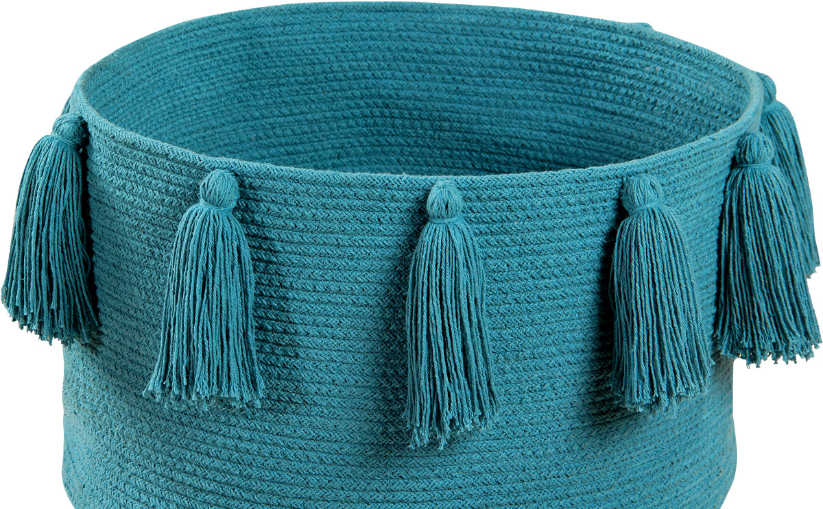 Lorena Canals Tassels Basket - Petroleum