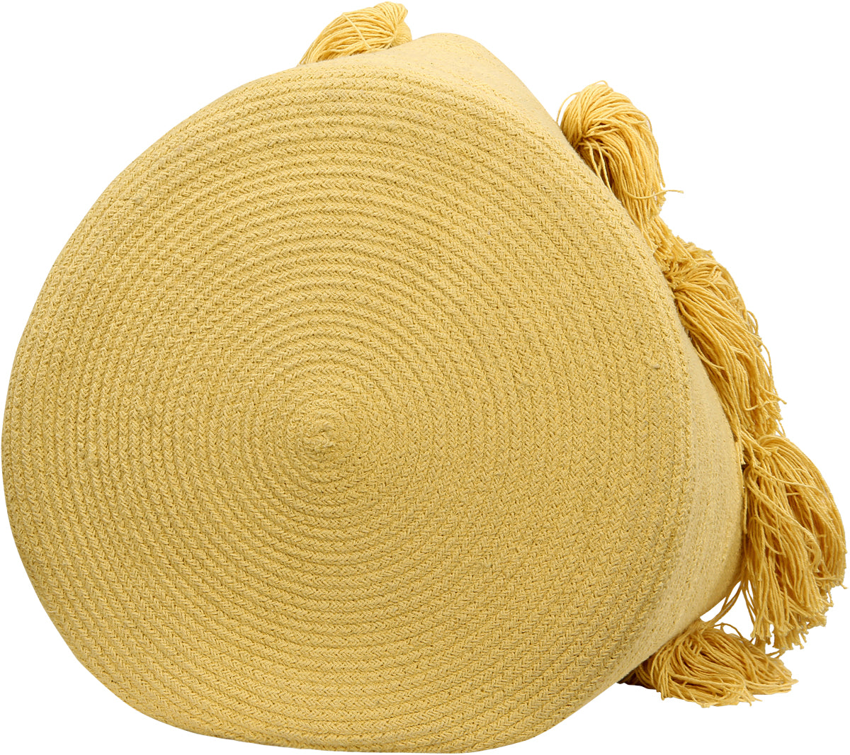 Lorena Canals Tassels Basket - Yellow