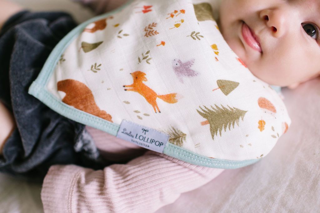 Loulou Lollipop Luxe Muslin Bandana Bib Set - Forest Friends