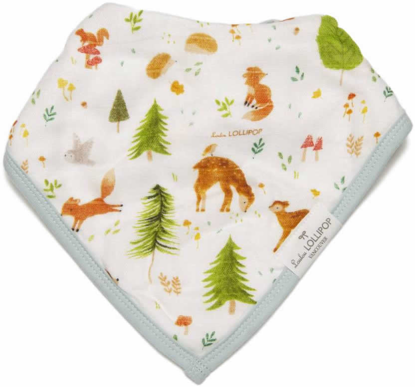 Loulou Lollipop Luxe Muslin Bandana Bib Set - Forest Friends