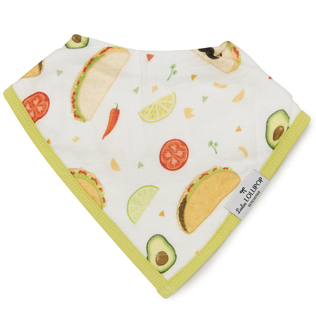 Loulou Lollipop Luxe Muslin Bandana Bib Set - Sushi/Taco