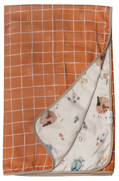 Loulou Lollipop Muslin Quilt Blanket - Cozy Forest