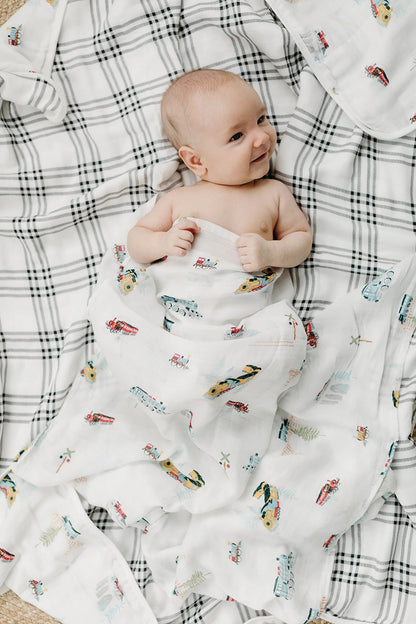 Loulou Lollipop Muslin Swaddle - All Aboard