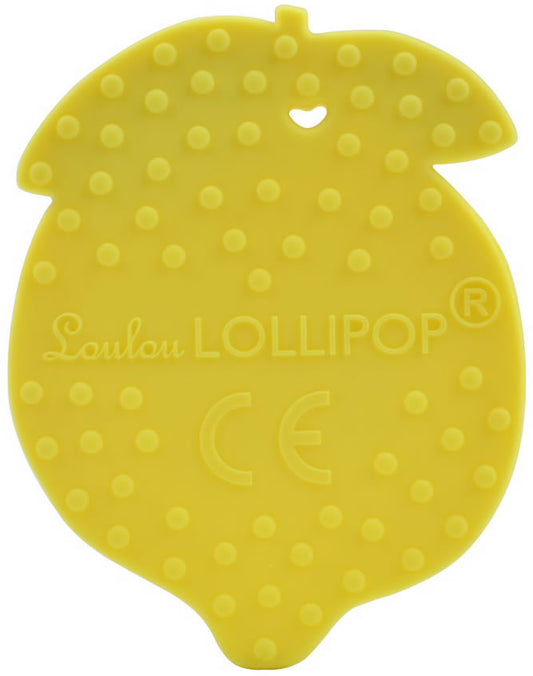 Loulou Lollipop Silicone Teether - Lemon