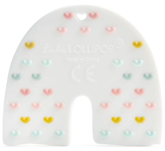 Loulou Lollipop Silicone Teether - Pastel Rainbow