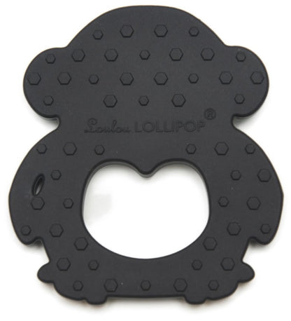 Loulou Lollipop Silicone Teether - Peguin/Black