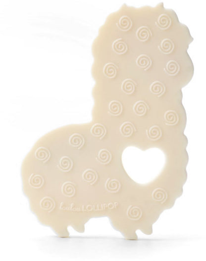 Loulou Lollipop Silicone Teether with Clip - Llama