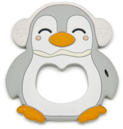 Loulou Lollipop Silicone Teether with Clip - Penguin