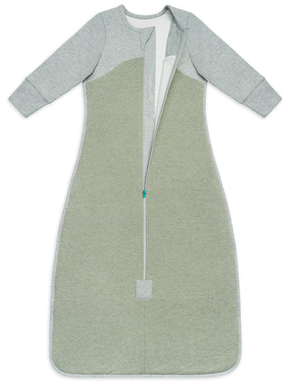 Love To Dream Long Sleeve Sleep Bag Organic Cotton Fleece Mild, 18-36 M - Olive Marl