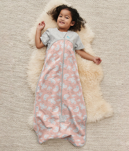 Love To Dream Short Sleeve Sleep Bag Organic Cotton Mild, 18-36 M - Doves Dusty Pink