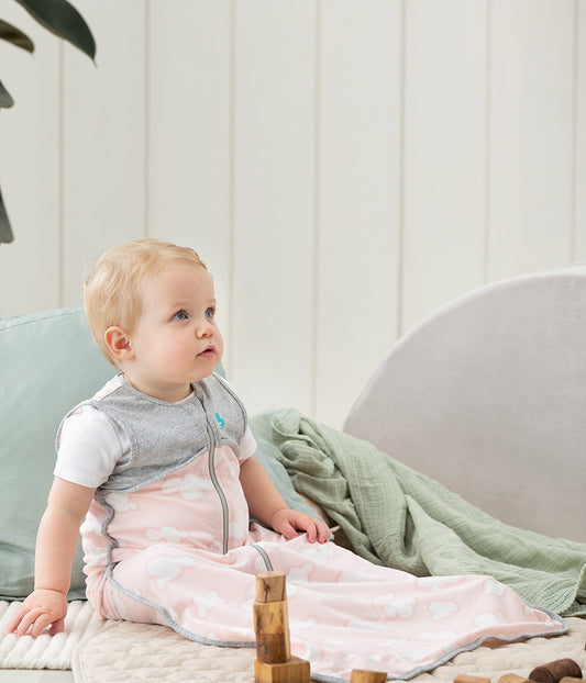 Love To Dream Sleep Bag Organic Cotton Lite .2 TOG, 6-18 M, Daydream Dusty Pink