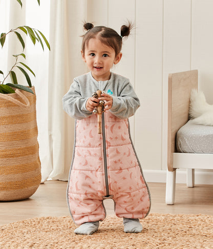 Love To Dream Sleep Suit Quilted Cotton 2.5 TOG, 12-24 M - Moonlight Dusty Pink