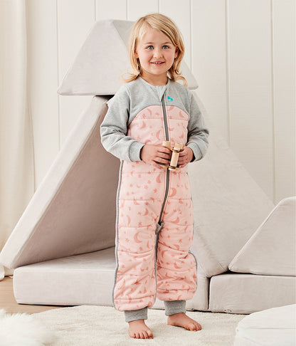 Love To Dream Sleep Suit Quilted Cotton 2.5 TOG, 6-12 M - Moonlight Dusty Pink