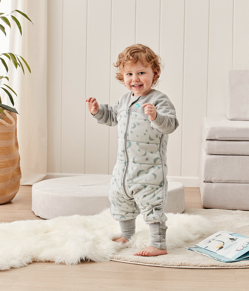 Love To Dream Sleep Suit Quilted Cotton 2.5 TOG, 6-12 M - Moonlight Olive