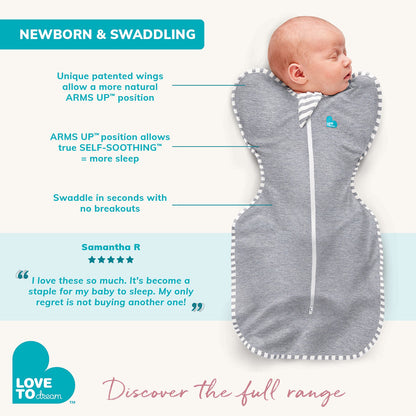 Love To Dream Swaddle UP Bamboo 1.0 TOG, Newborn - Grey Dot