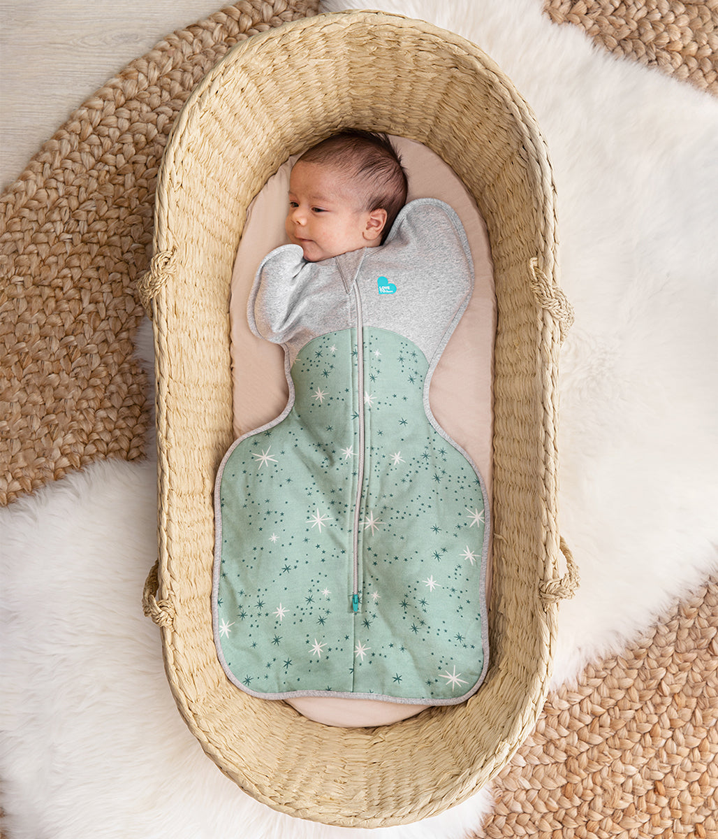 Love To Dream Swaddle UP Cotton Fleece Mild, Newborn - North Star Olive