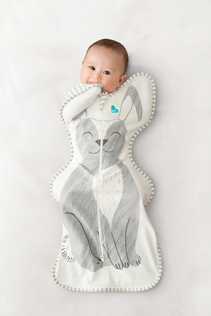 Love To Dream Swaddle UP Original 1.0 TOG, Medium - Grey Stevie Bunny