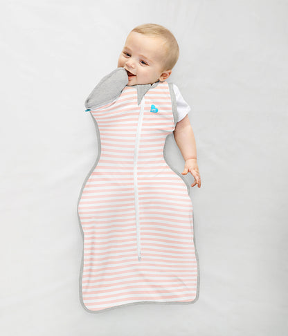 Love To Dream Swaddle UP Transition Bag Original 1.0 TOG, Medium - Dusty Pink Stripe