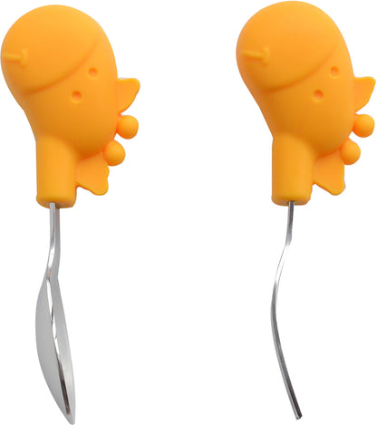 Marcus & Marcus Palm Grasp Spoon & Fork Set Lola the Giraffe