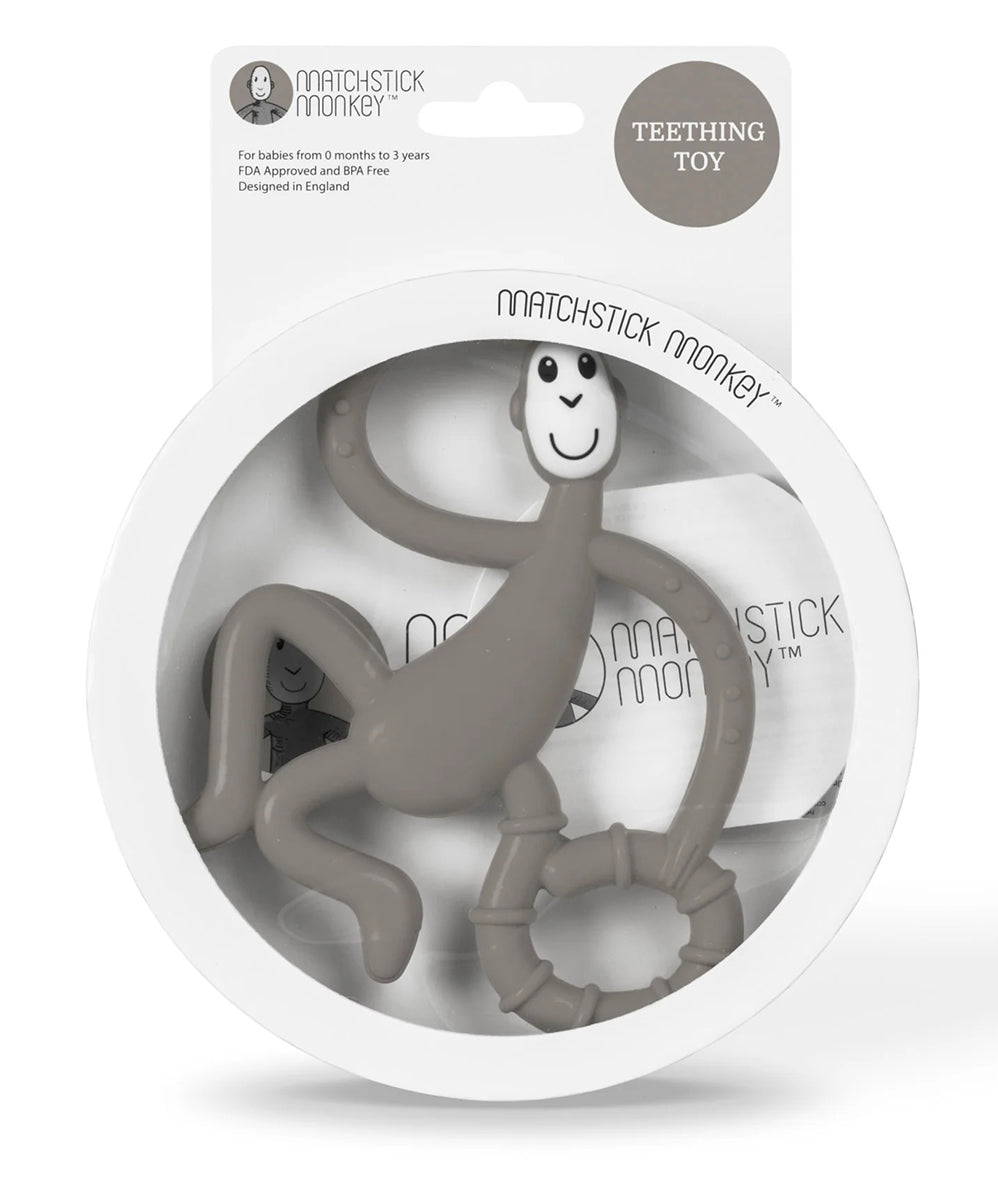 Matchstick Monkey Dancing Monkey Teether - Gray