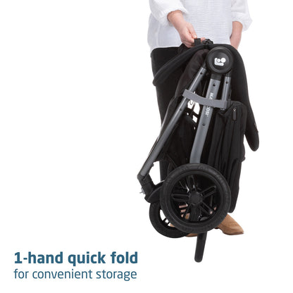 Maxi-Cosi Gia XP Luxe 3-Wheel Travel System - Midnight Black