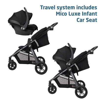 Maxi-Cosi Gia XP Luxe 3-Wheel Travel System - Midnight Black