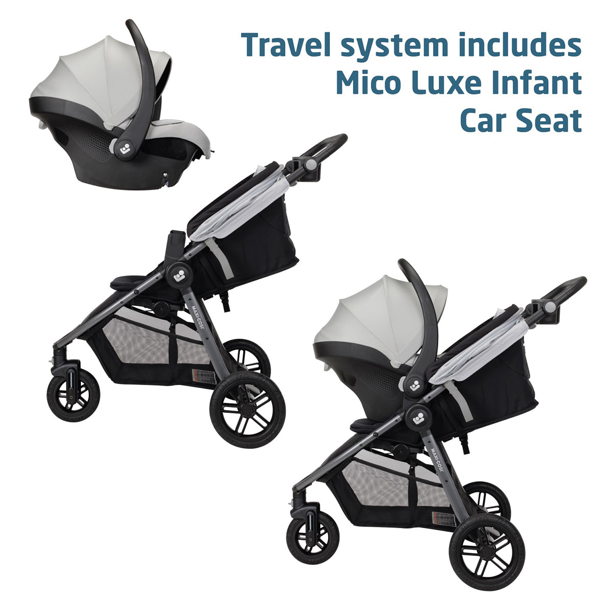 Maxi-Cosi Gia XP Luxe 3-Wheel Travel System - Midnight Moon