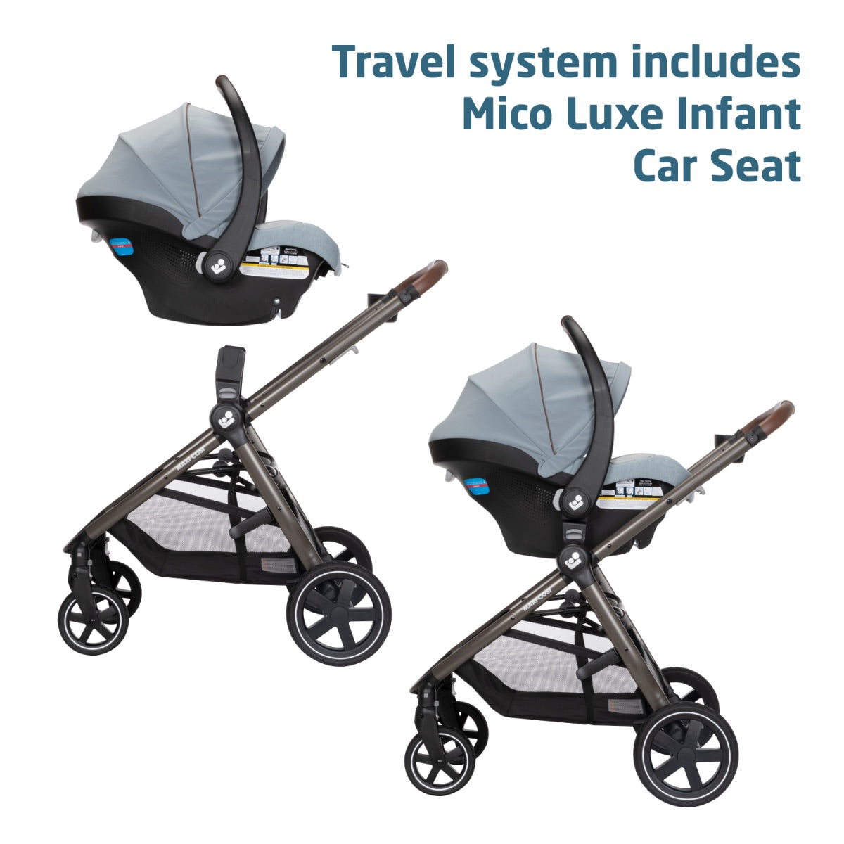 Maxi-Cosi Zelia 2 Luxe 5-in-1 Modular Travel System - New Hope Grey