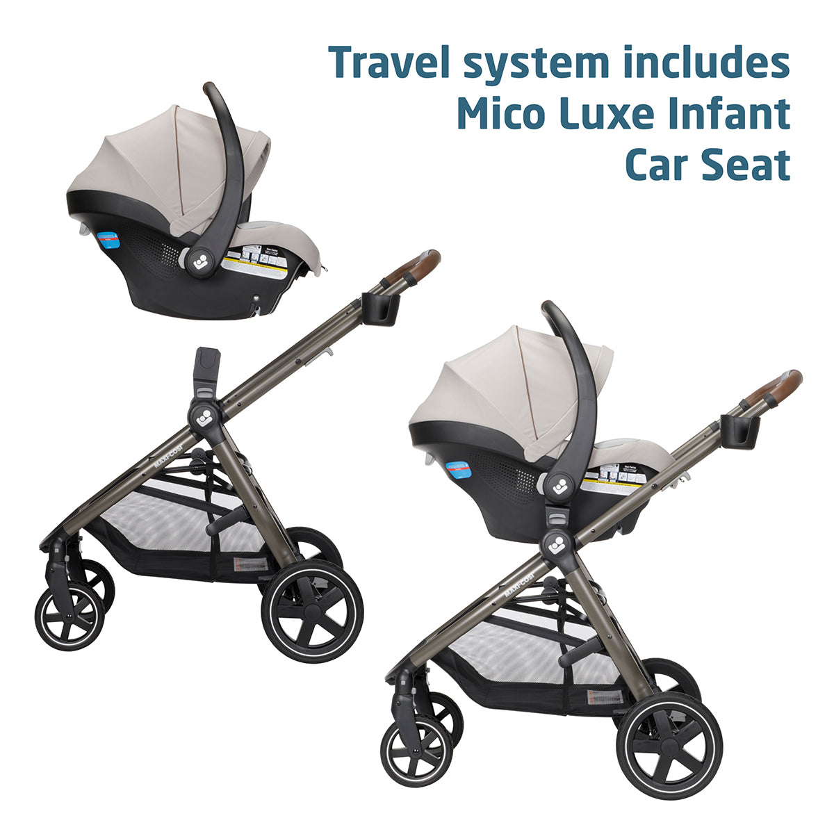 Maxi-Cosi Zelia 2 Luxe 5-in-1 Modular Travel System - New Hope Tan