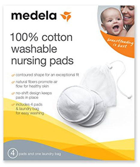 Medela 100% Cotton Washable Nursing Bra Pads