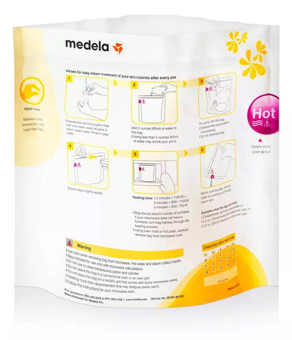 Medela Quick Clean Micro-Steam Bags, 5ct