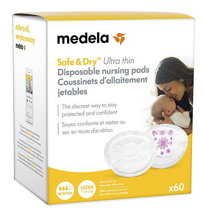 Medela Safe & Dry Disposable Nursing Pads- 60