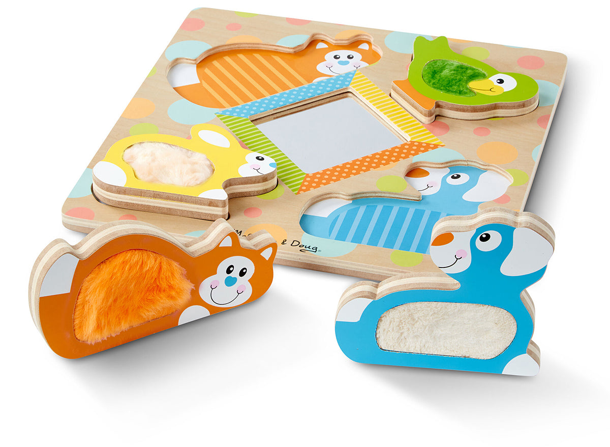 Melissa & Doug Touch and Feel Puzzle - Peek-a-Boo Pets