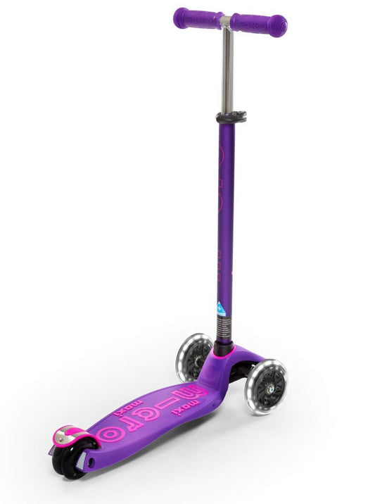 Micro Kickboard Maxi Deluxe LED Scooter - Purple