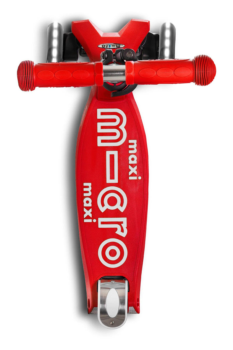 Micro Kickboard Maxi Deluxe LED Scooter (5-12 years) - Red