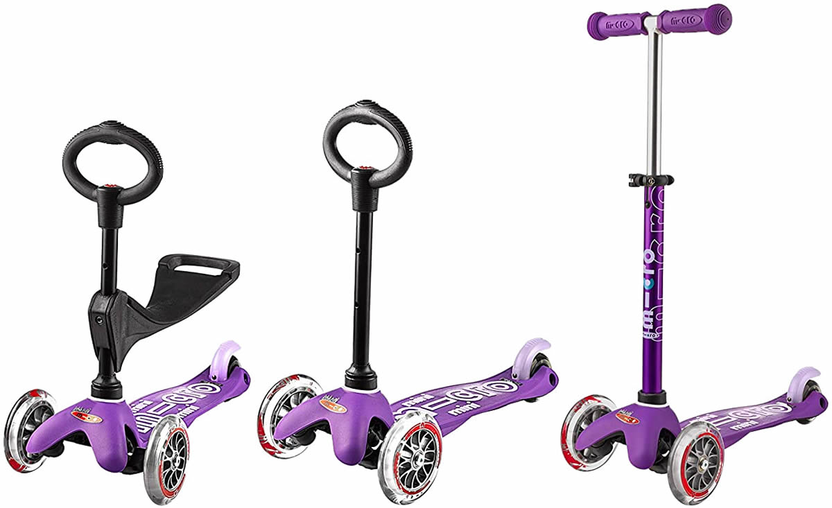 Micro Kickboard Mini 3-in-1 Deluxe Scooter - Purple