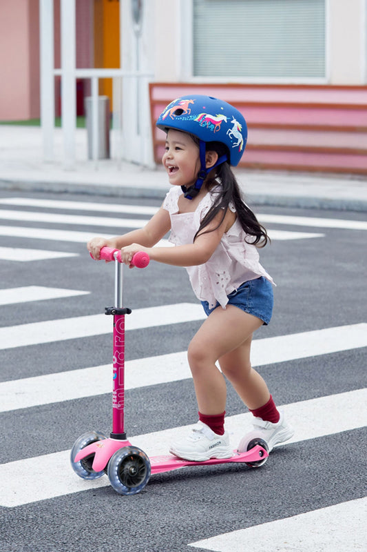 Micro Kickboard Mini Deluxe LED Scooter - Pink