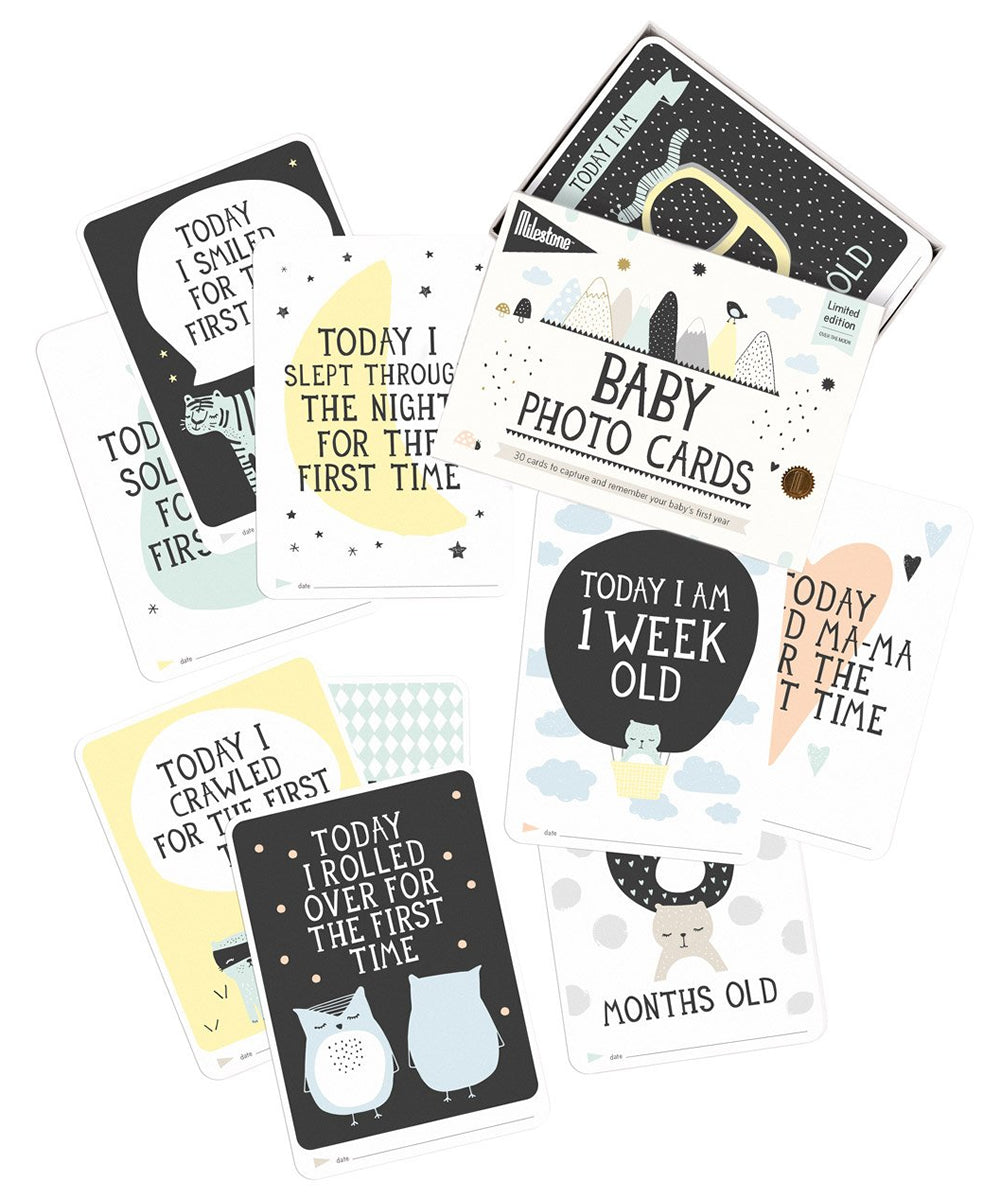 Milestone Baby Photo Cards - Over The Moon