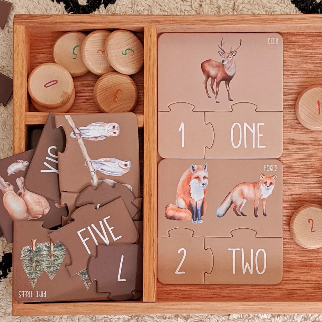 Modern Monty Counting Puzzle - Woodland