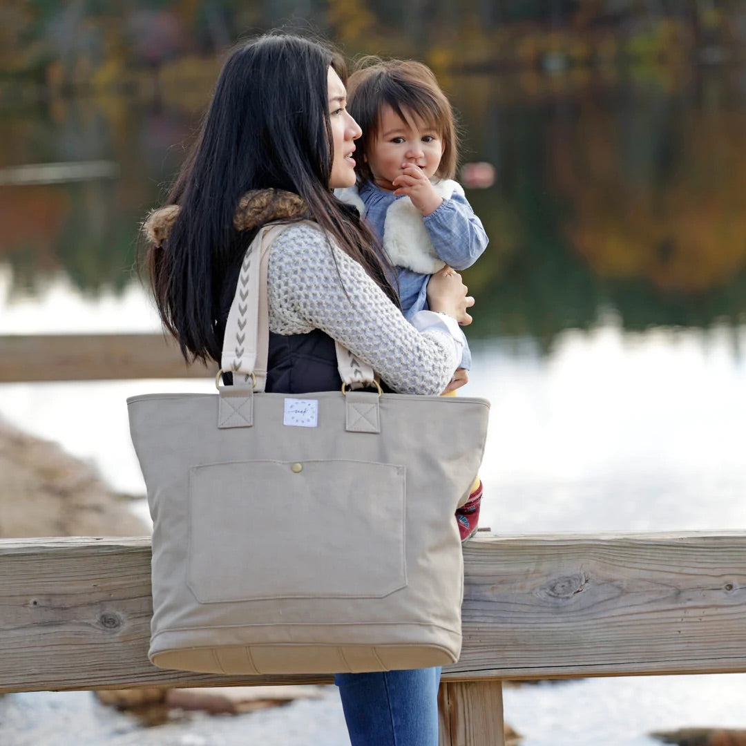 Momkindness Day & Away Canvas Tote - Rye