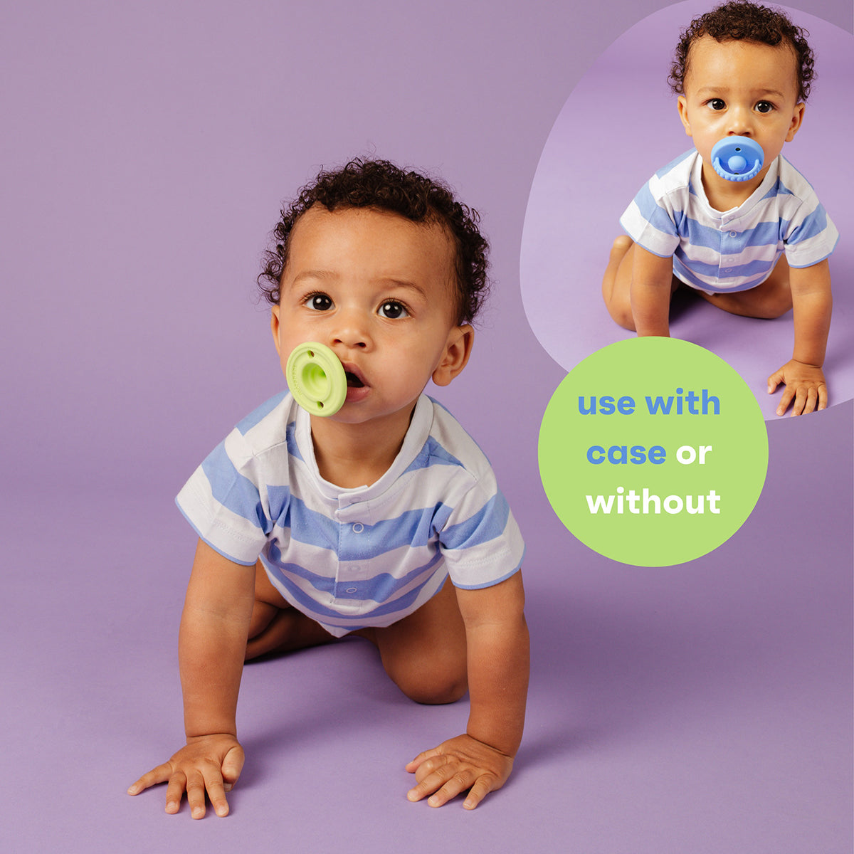 morepeas Flip & Store Pacifier - Grape