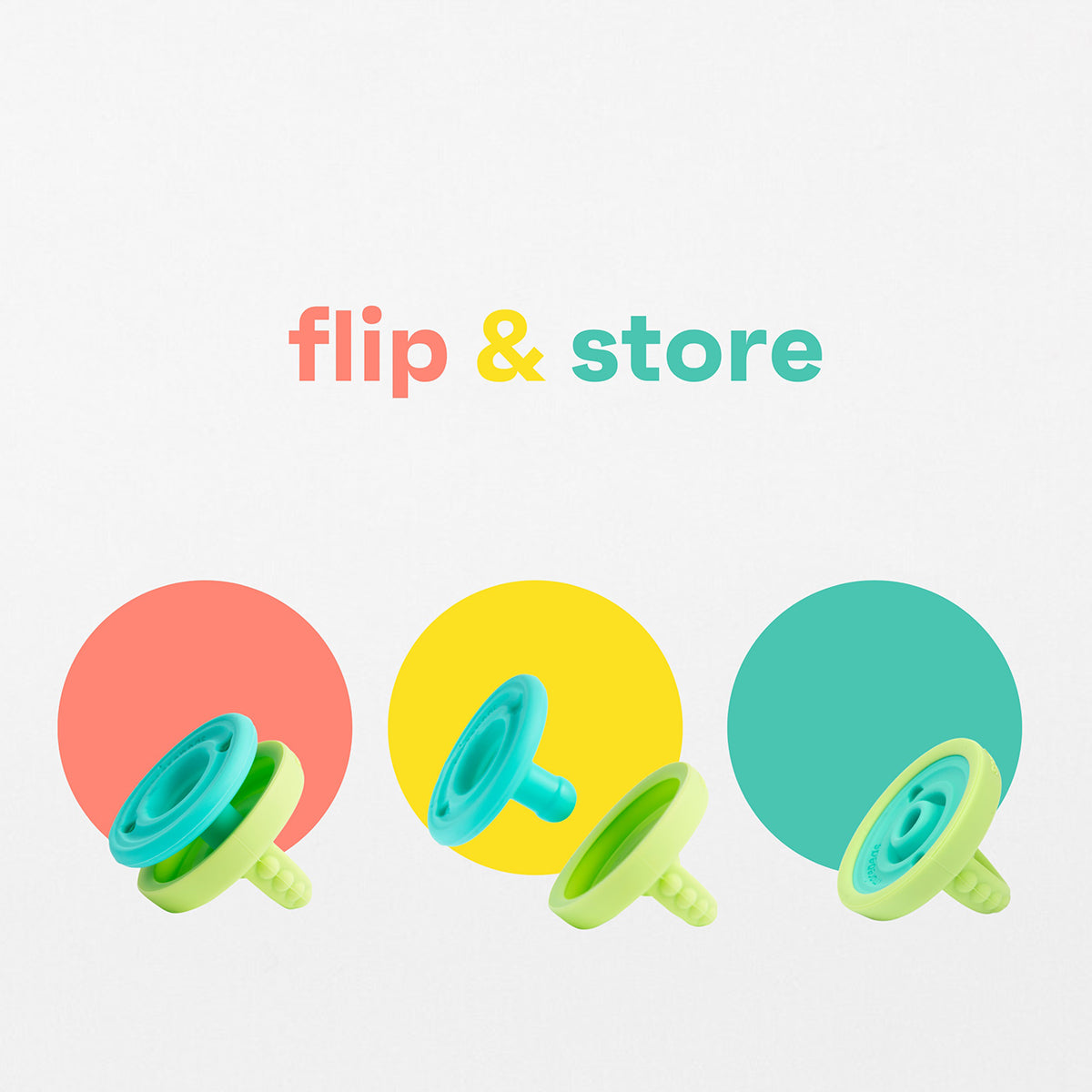 morepeas Flip & Store Pacifier - Grape