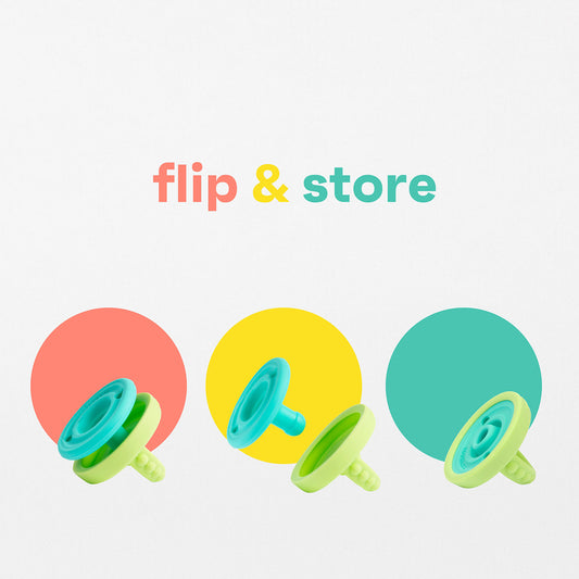 morepeas Flip & Store Pacifier - Grape