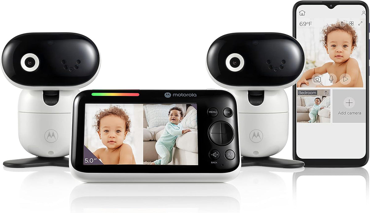 Motorola PIP1510 Connect 5" Wi-Fi Motorized Video Baby Monitor - 2 Camera Pack