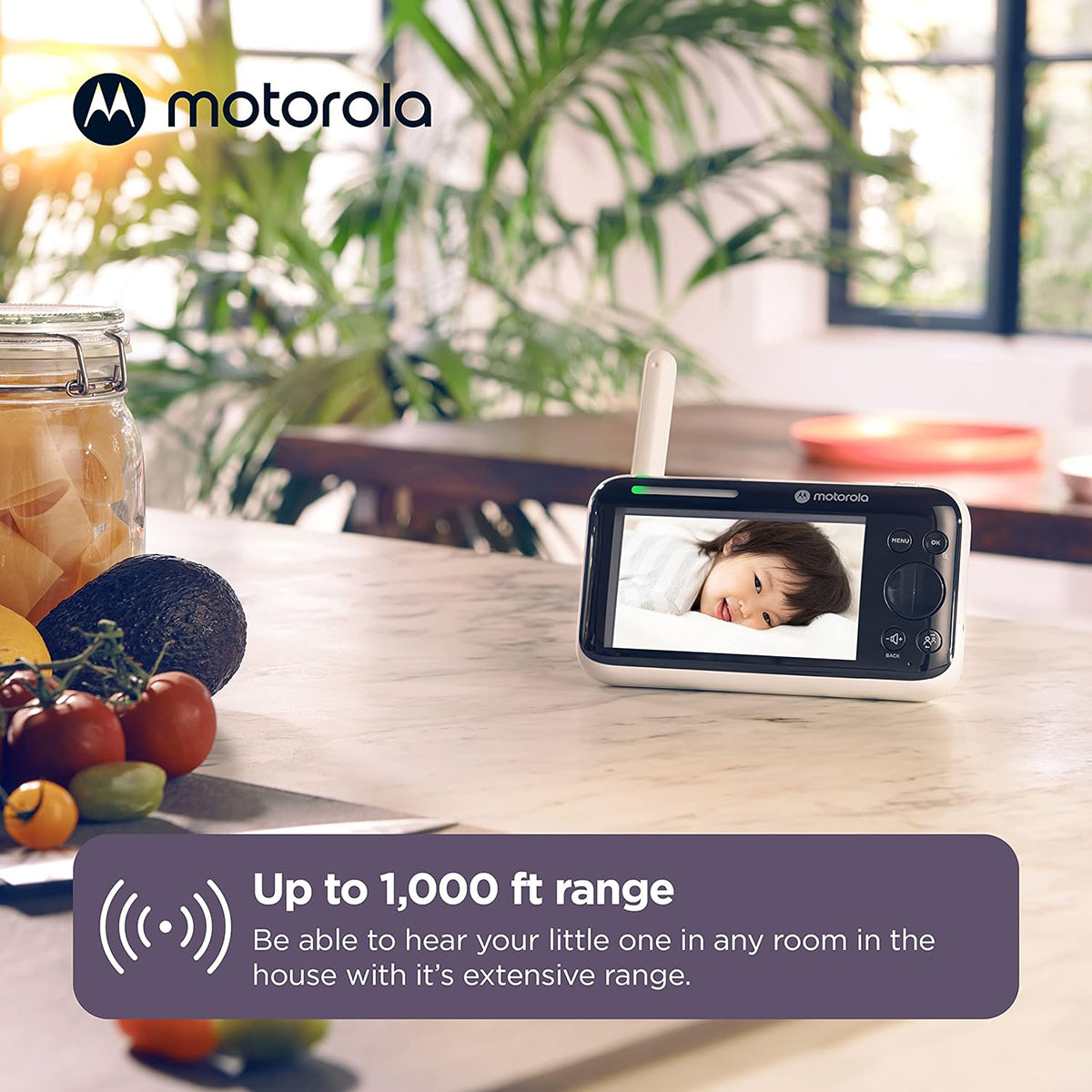 Motorola PIP1610 HD 5" Wi-Fi HD Motorized Video Baby Monitor