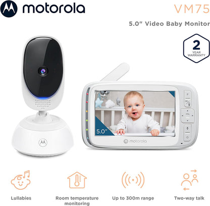 Motorola VM75 5" Motorized Pan Video Baby Monitor